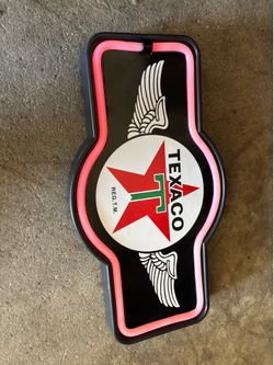 Texaco plastic sign