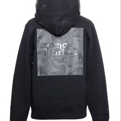 Authentic BAPE x Comme des Garçons Black Market Hoodie