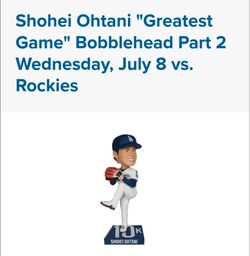 7/8 Dodgers vs Rockies Tickets - Shohei Ohtani Bobblehead