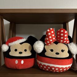 Mickey Mouse and Minnie - Christmas Squishmallows