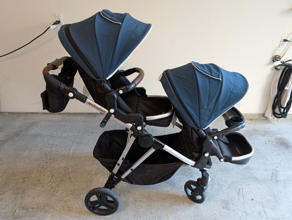 Mockingbird Double Stroller With Bassinet