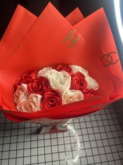 Chanel Red And White Eternal Roses