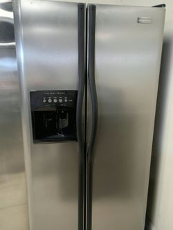 Stainless Steel Side-by-Side Refrigerator with Ice & Water Dispenser