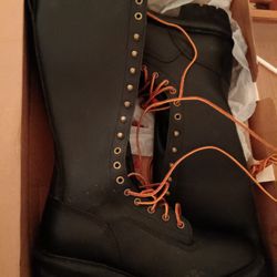 Leather Boots 9 and 1/2 Wide 