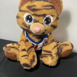 Build A Bear Baby Tiger Cub Wild Cat Blue Eyes 15" Plush BAB RETIRED 2016