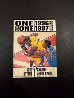 1996-97 Upper Deck Collector's Choice Kobe Bryant vs Shareef Abdur-Rahim One on One Card