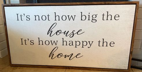 Happy Home Quote Wall Decor Sign