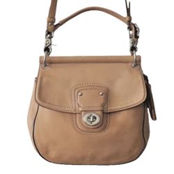 Coach Legacy Genuine Tan Leather Limited Edition 70th Anniversary bag #19132. Top carry handle; adjustable crossbody strap