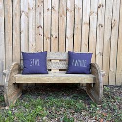Handcrafted Outdoor Bench