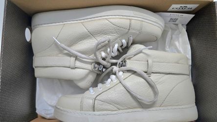 Mint Coach "Robby" Leather Turnlock High-Top Sneakers - Size 9B