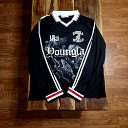 YoungLA Men's Jersey Style Longsleeve Shirt 