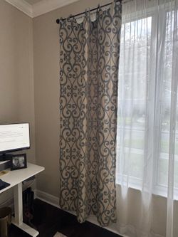 Heavy Chenille Curtain Panels 94" + Matching Sheers | Custom Height | Excellent Condition