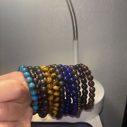Handmade rock beads bracelet