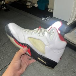 Fire Red Jordan 5s 