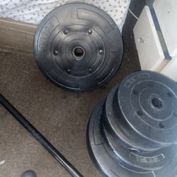 weights for sale with bar