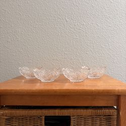 Vintage EAPG Imperial Glass "Whirling Star" 4.5" Berry Dessert Bowls - Set of 4