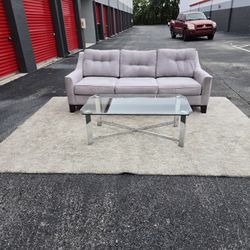 Sofa.. With Rug And Coffee  Table