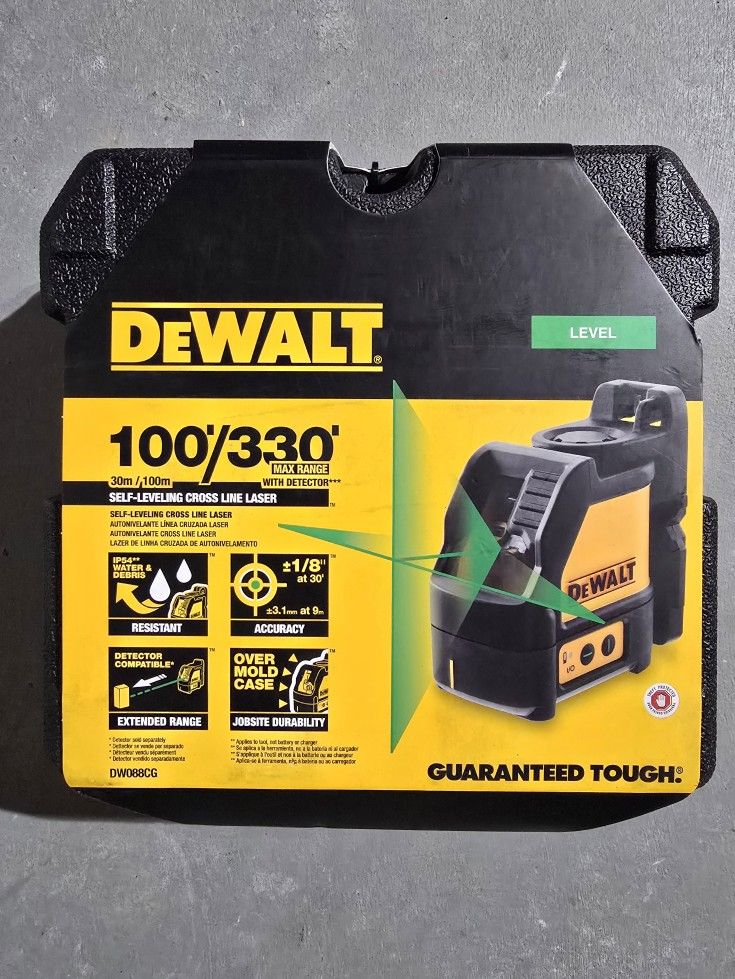 DeWalt Green Laser Self-Leveling Cross Line