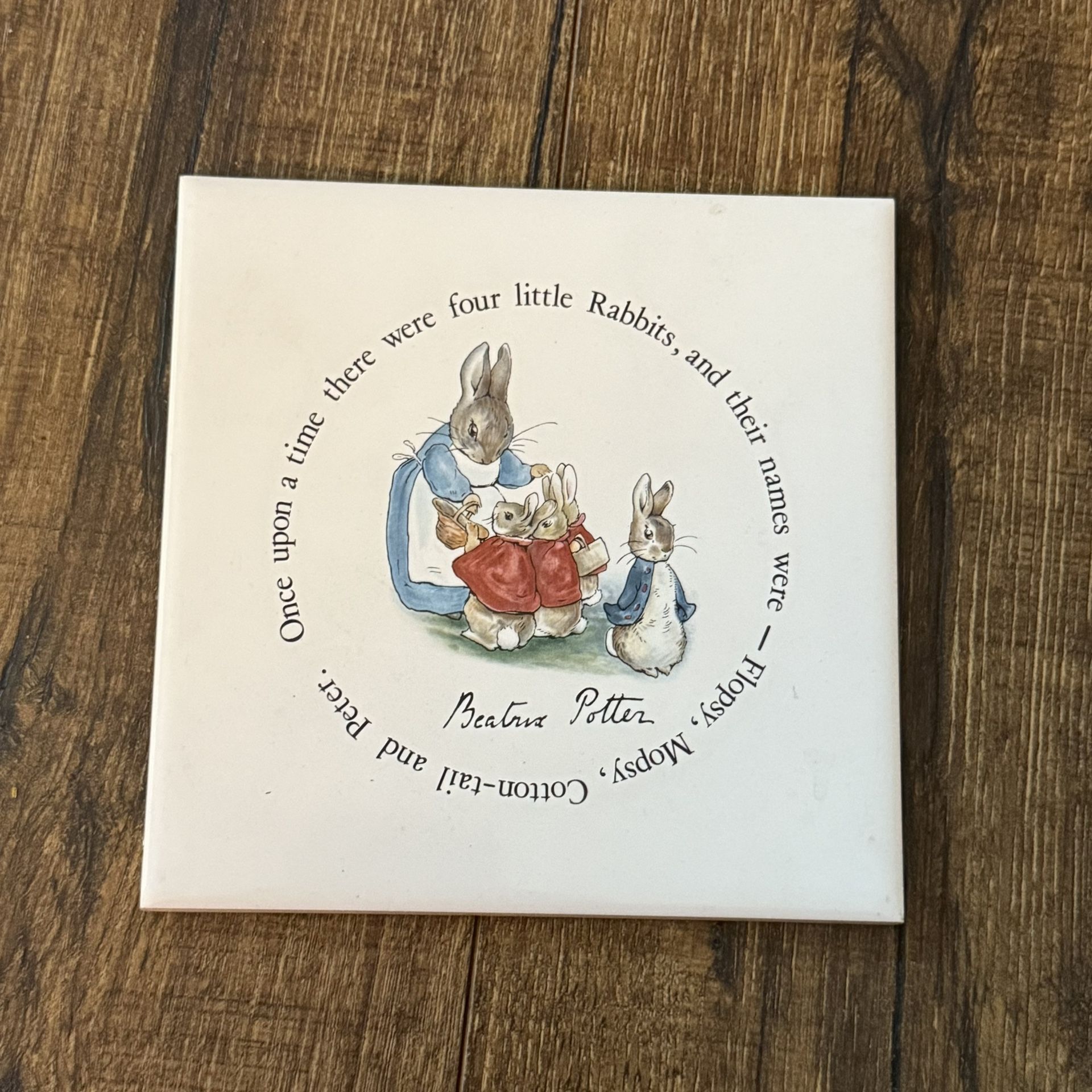 Peter Rabbit Trivet by Wedgwood of Etruria & Barlaston Made in England 