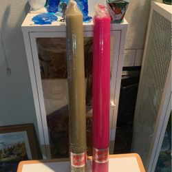 Huge Candles Extra Big Diamond-Thailand Pillar 24"x 2 1/4" Tall New