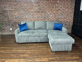 Delivery Available Coddle gray sleeper sofa with chaise retails 1200