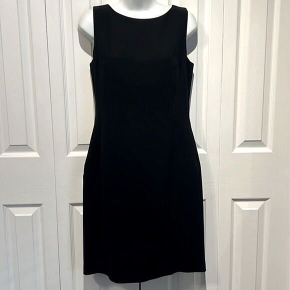 Loft Ann Taylor Black Sleeveless Shift Dress Size 8P