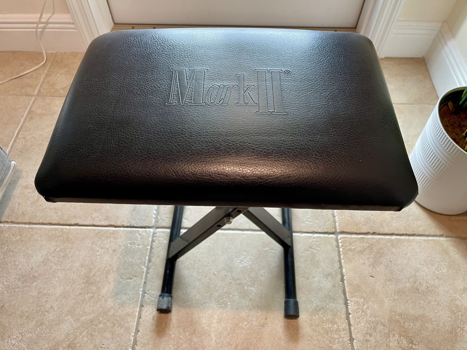 GREAT PRICE!  Mark II Cushioned Adjustable Keyboard Bench - 17" W x 12" D x 20" H (+ or - 2" Adj H)