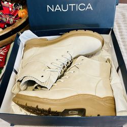 (New) Nautica Women's Winter Snow Boots Size 8 - No Slip, Lace - Up Ankle Bootie