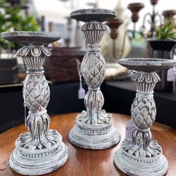 Farmhouse And Shabby Chic Decor Candle Holders 