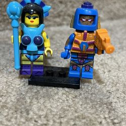 MOTU Masters of the universe Evil lyn & Man E Faces Lego figures set of 2
