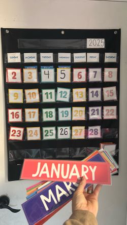Calendar Teacher Homeschool Pocket Chart