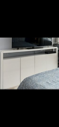 T.V.  console with large cabinets