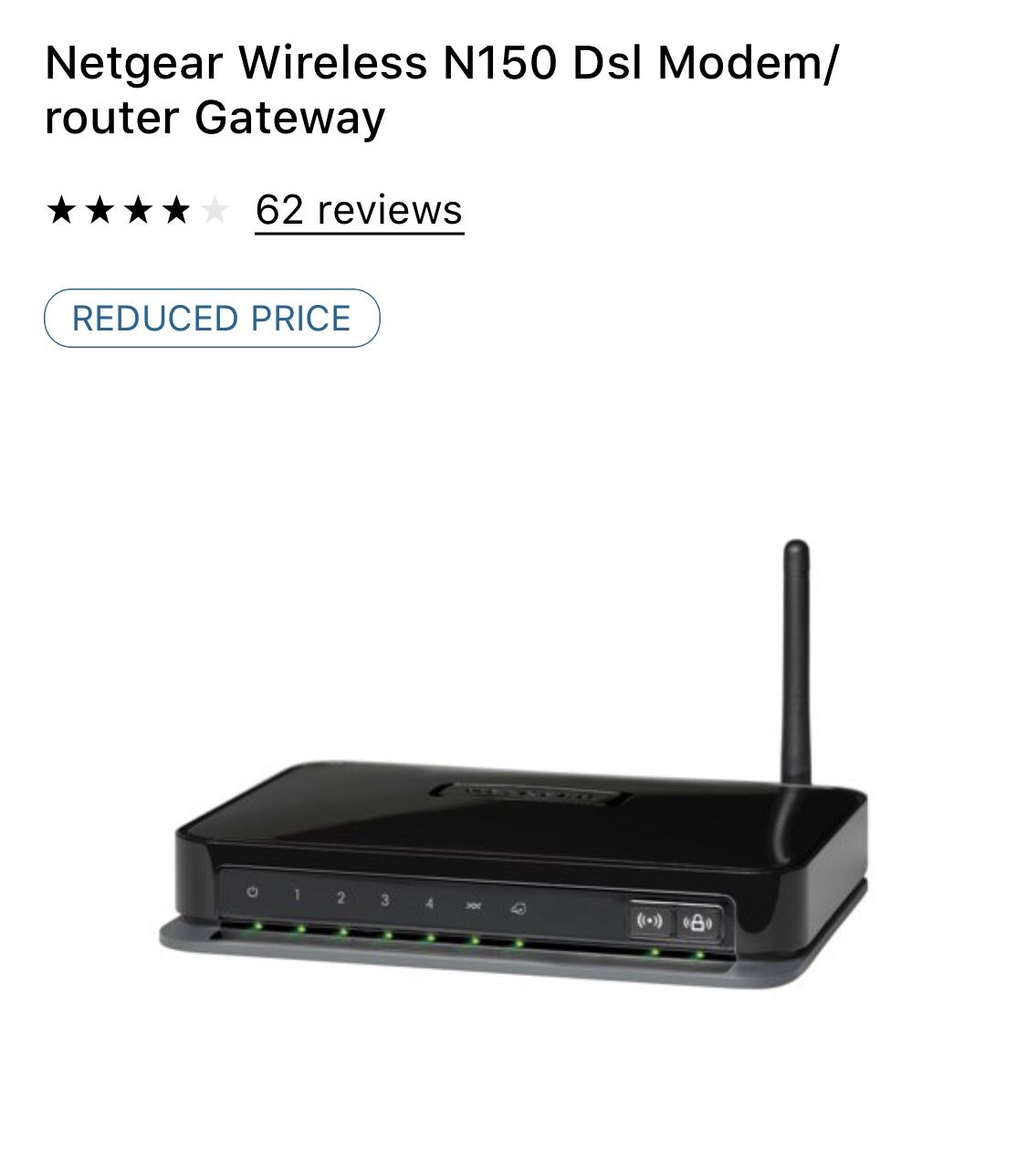 WI FI Router / netgear wireless N150 DSL Modem