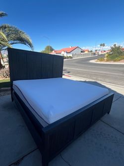 Like New PURPLE Mattress And Like New Bed Frame
