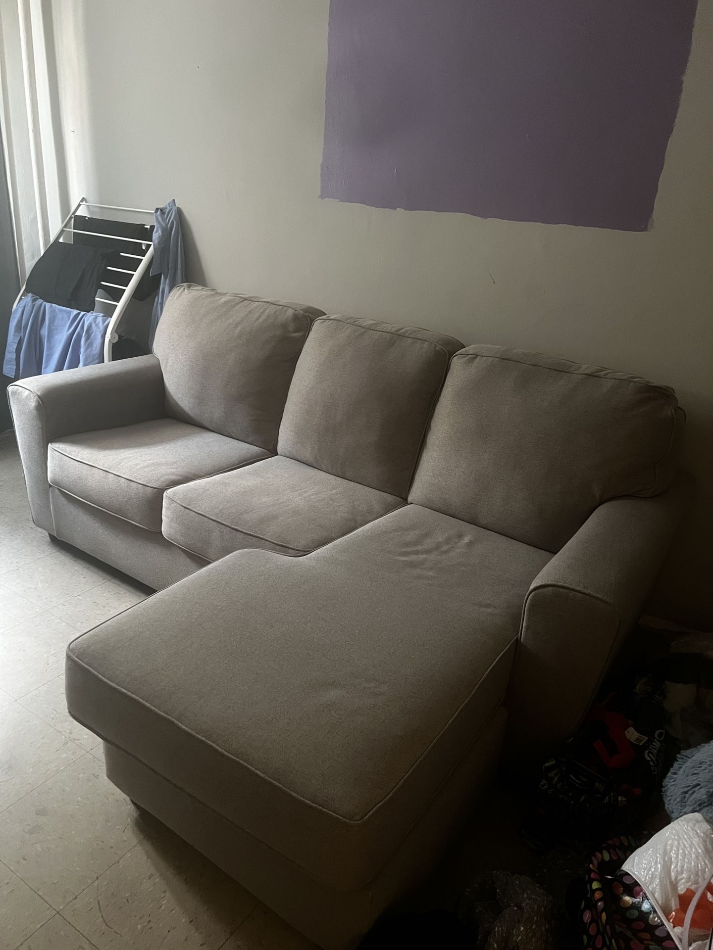 Small 3 Seater Grey Couch