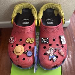 One Piece Crocs Luffy Size 10