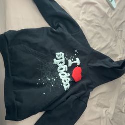 “I Heart Sp5der” Hoodie, Black, Men’s large