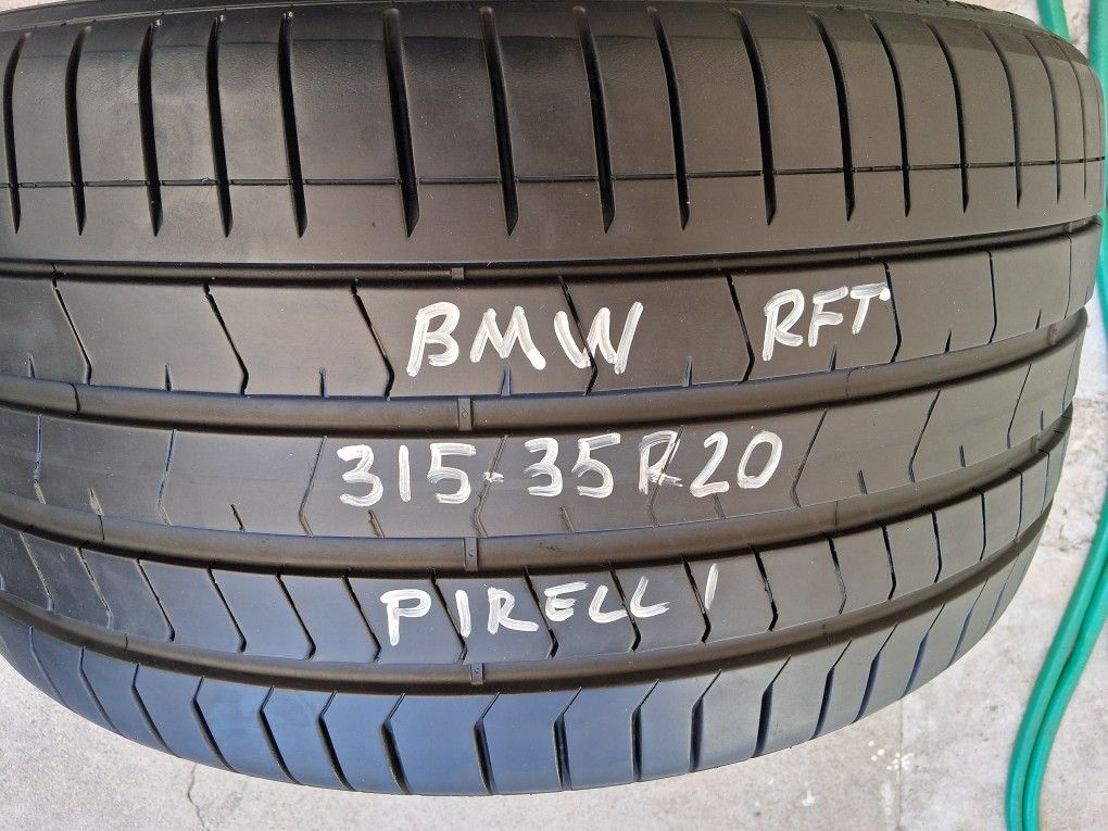 BMW 1 RUN FLAT TIRE 315-35R20(110 W)PIRELLI P ZERO PZ4 RSC *TREAD 90% $250.00 INSTALL