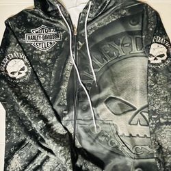 Harley Davidson Hoodie Zip Up Sweater