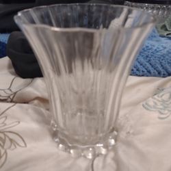 Vintage Tall Crystal Vase