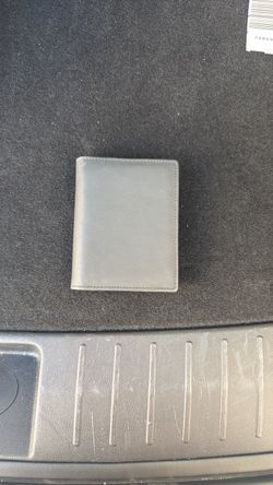 Gray Leather Bifold Wallet