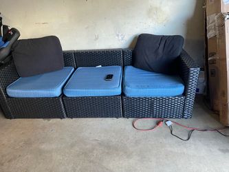 3 Piece Black Patio Furniture