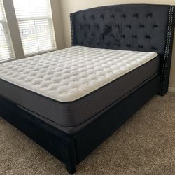 New In Box King Bed Frame With Mattress (Read Description Below)
