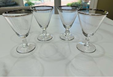 4 Glastonbury Lotus Brookmere water goblets