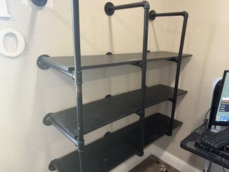 Pipe Shelf Shelves Shelving Bracket Black