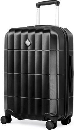 VIPBOX 21 Inch Carry On Luggage Black Hardside Spinner Suitcase TSA Lock