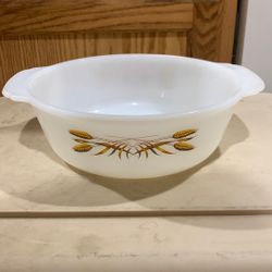 Vintage Anchor Hocking Fire-King 447 Golden Wheat 1-1/2 qt oval Casserole