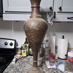 30" Brass Vase