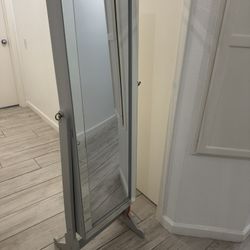 Pacific Landing Storage Jewelry Cheval Mirror in Black