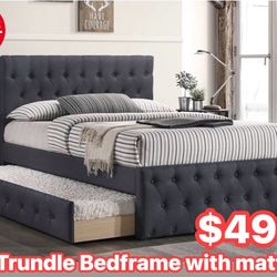 Full Bed frame Ready For I pick Up Today‼️ With Mattress 🚨